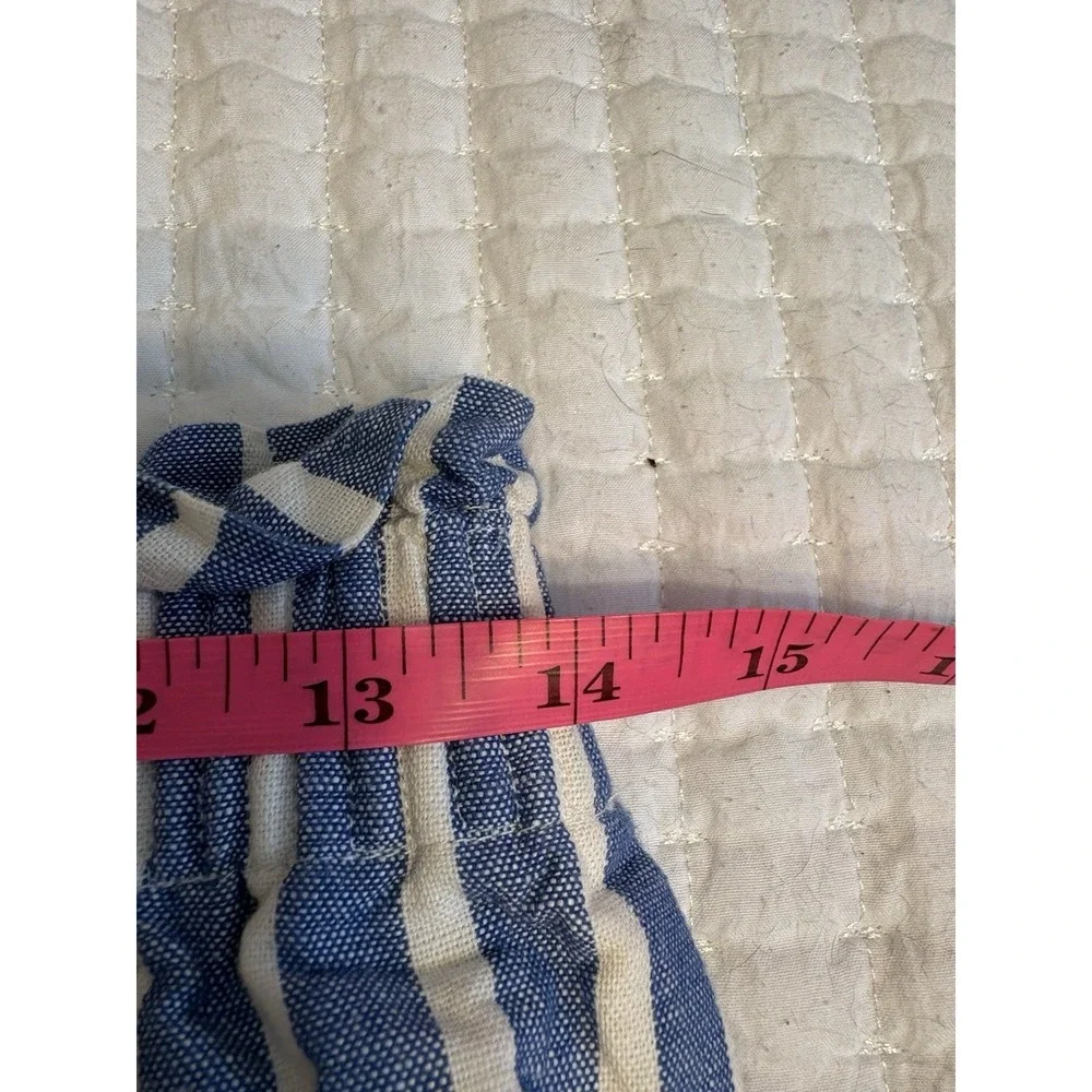 J Crew Women's Pull On Striped Linen Blend Skirt,‎ Size 4 Pockets